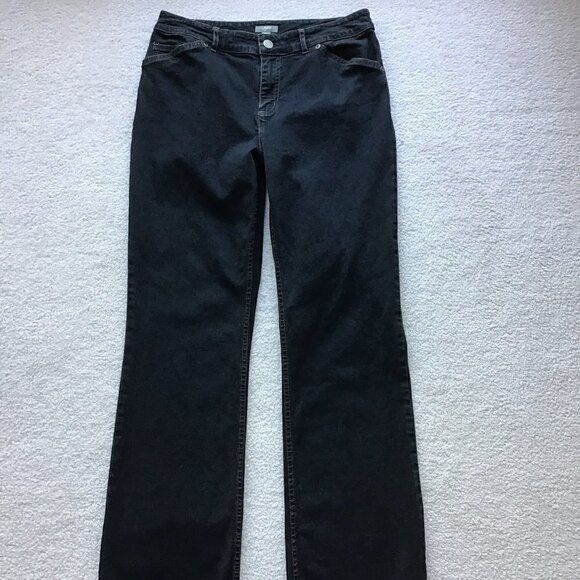 J. JILL BLACK STRETCH 2 BOOT CUT JEANS - Picture 5 of 8